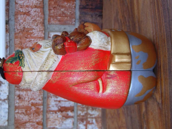 Collectible-Rare-Retired-Vintage Wooden Santa Cla… - image 4