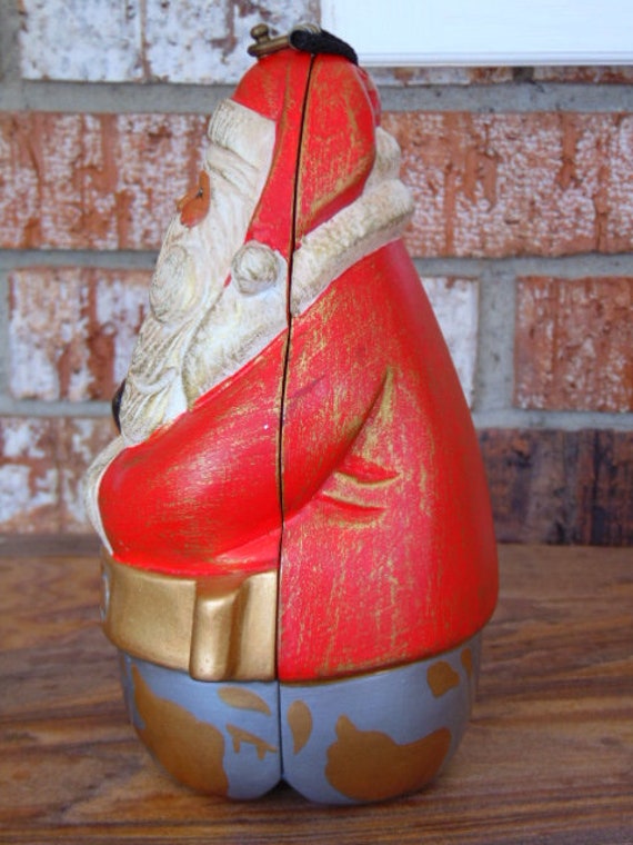 Collectible-Rare-Retired-Vintage Wooden Santa Cla… - image 2