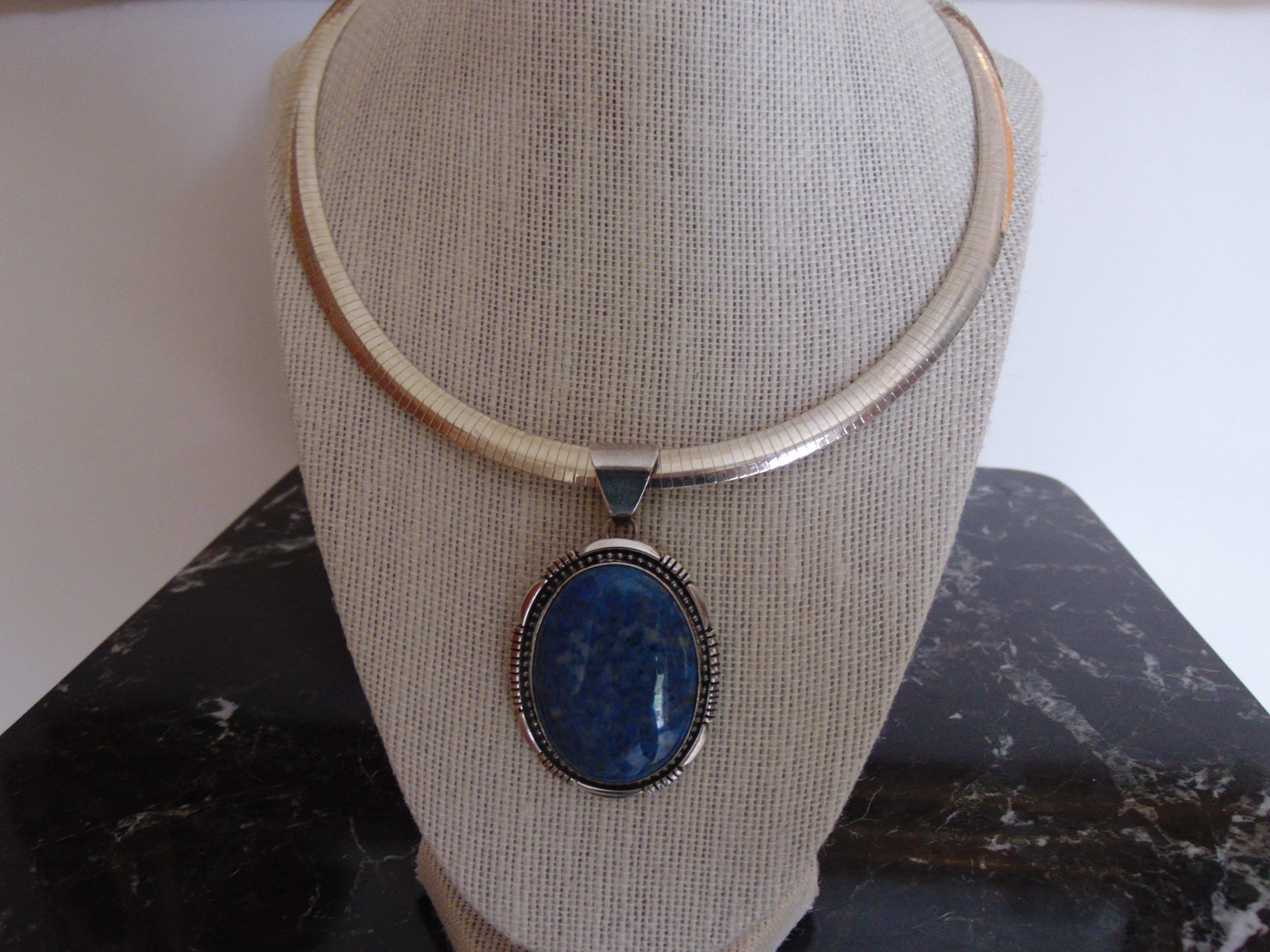 925 Sterling Silver Jasper Pendant Necklace - Western Rodeo Style image 8