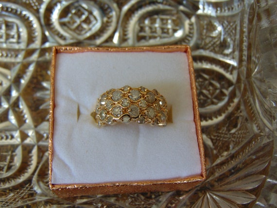 10KTYG Two Carat Multi Diamond Stone Ring, Estate… - image 8