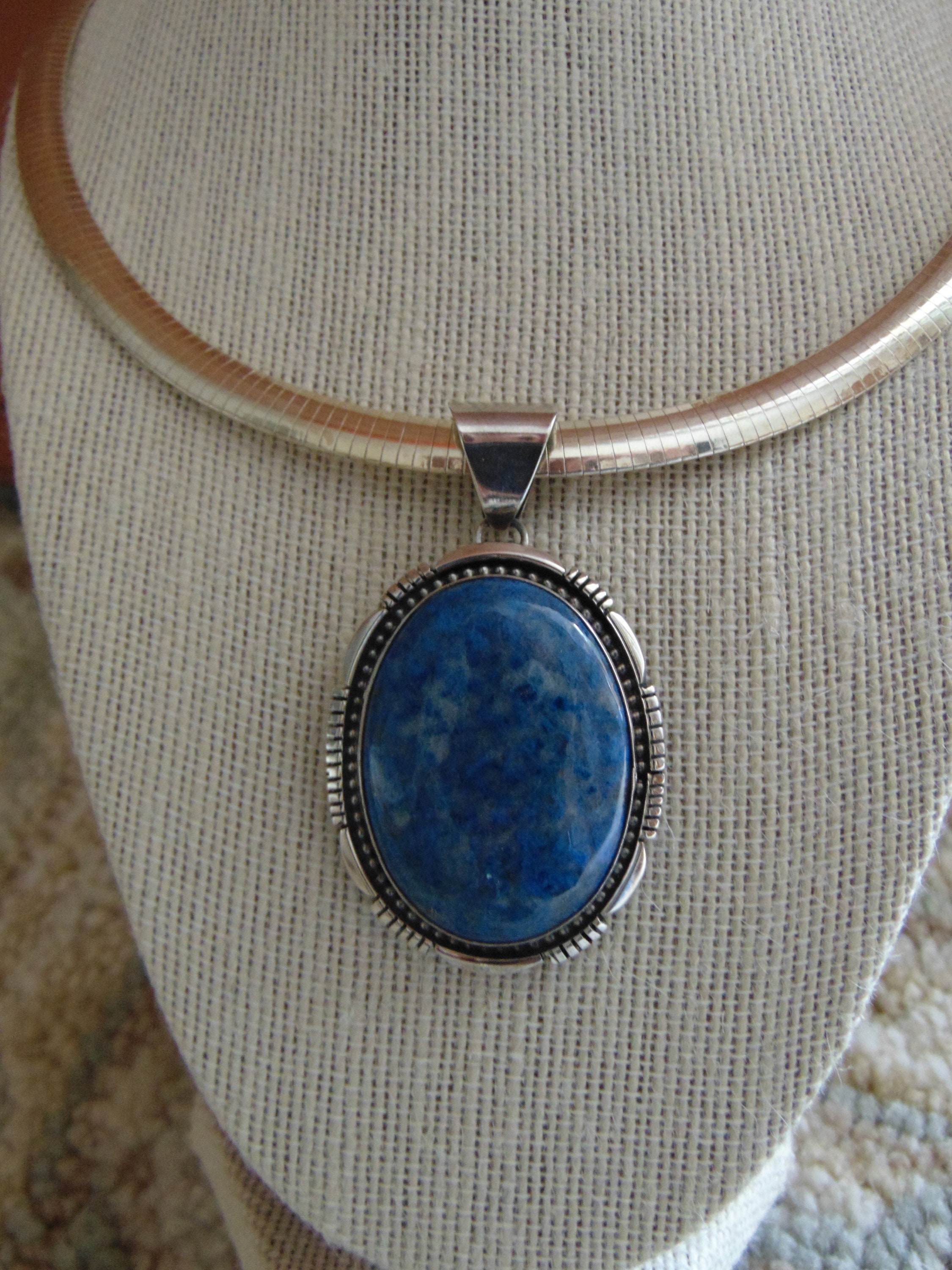 925 Sterling Silver Jasper Pendant Necklace - Western Rodeo Style image 10