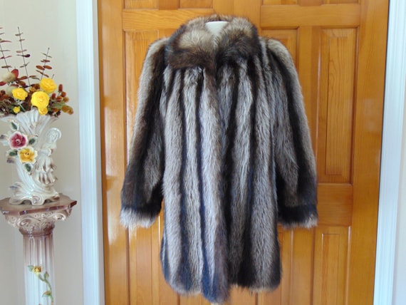 Preloved Raccoon Fur Stroller, Vintage Raccoon St… - image 1