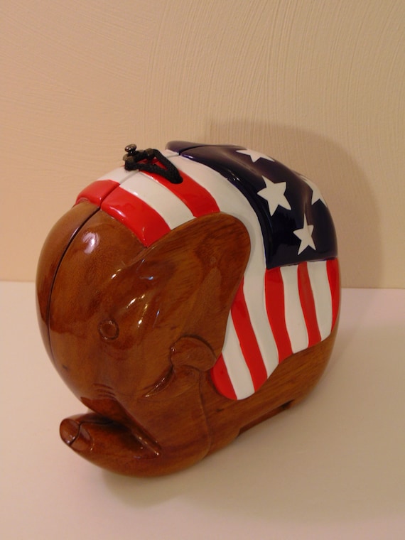 Timmy Woods Elephant Purse-Patriotic Republican E… - image 2