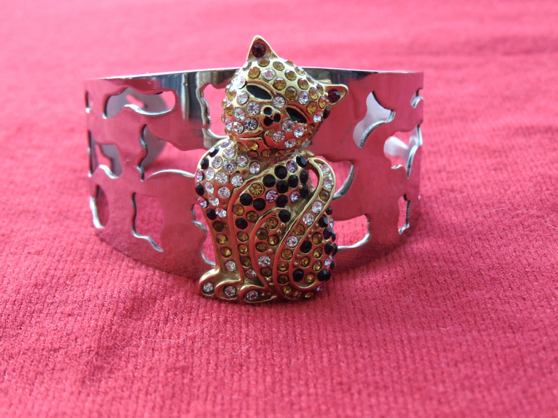 Kitty Cat Cuff Bracelet For Cat LoversCat BraceletCat Etsy