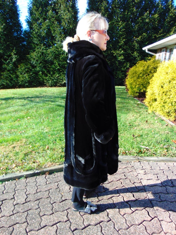 Ladies Real Mink Fur Coat SZ 12.black Sheared Mink Jacket size 12 Sheared Mink Coat mink Coat for Dinners operas traveling gallery Openings Etsy Canada