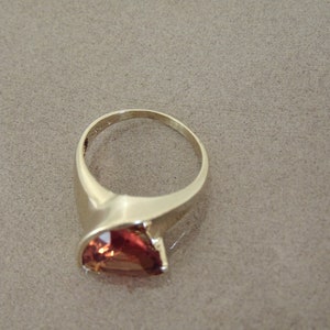 Spresseratite Garnet Ring-Garnet Ring-Trillion Cut Garnet Ring-Gold Garnet Ring-Garnet Dinner Ring-Garnet Cocktail Ring-Garnet Jewelry Gifts image 7