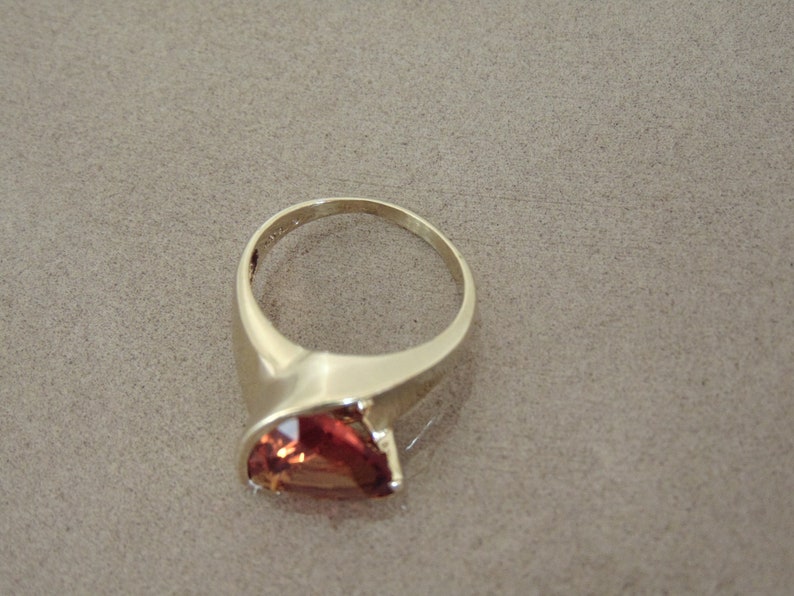 Spresseratite Garnet Ring-Garnet Ring-Trillion Cut Garnet Ring-Gold Garnet Ring-Garnet Dinner Ring-Garnet Cocktail Ring-Garnet Jewelry Gifts image 7