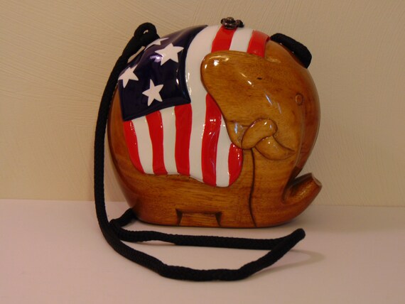 Timmy Woods Elephant Purse-Patriotic Republican E… - image 4
