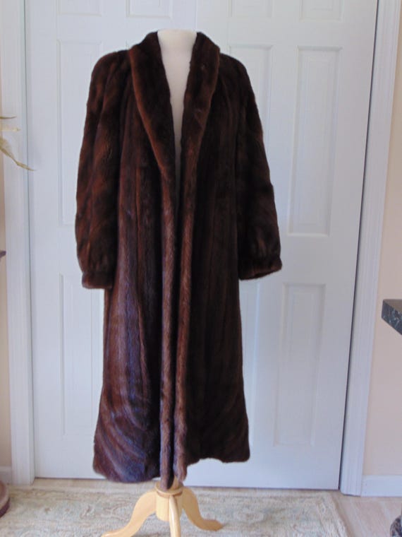 ヴィンテージブラウンディレクショナルミンクファーコート - ミラーズ