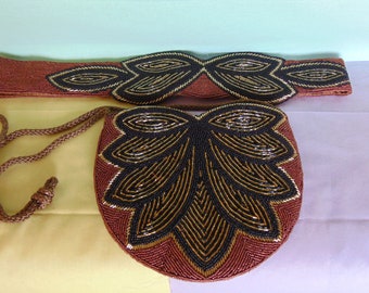 Vintage Evening Bag & Belt For Weddings, Derbies, Musicals, Chairty Balls, Traveling, Rodeos, Western Wear, Black Tie Affairs, Clubs, Party