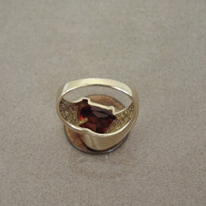 Spresseratite Garnet Ring-Garnet Ring-Trillion Cut Garnet Ring-Gold Garnet Ring-Garnet Dinner Ring-Garnet Cocktail Ring-Garnet Jewelry Gifts image 9