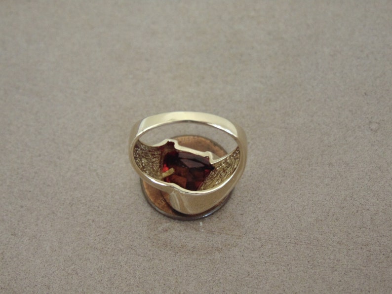 Spresseratite Garnet Ring-Garnet Ring-Trillion Cut Garnet Ring-Gold Garnet Ring-Garnet Dinner Ring-Garnet Cocktail Ring-Garnet Jewelry Gifts image 9