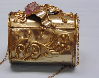 Copa Brass Purse, Copa Purse For Art Shows, Museums, Gallery Openings,70s Festival , Western Dances, Derbies, Theater,  Antique Auctions