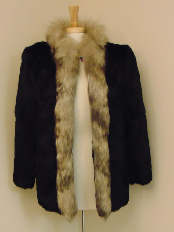 ジャケット・アウター 80S Vintage Fur Jacket Vintage FAUX FUR Jacket - 70s 80s Fur Jacket - Faux Fur