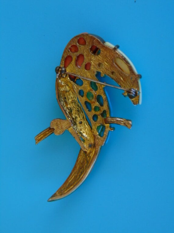 Parrot Brooch-Mid Century Modern Parrot Brooch-Vi… - image 7