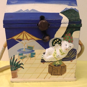 Bolso de playa con forma de gato de Timmy Woods para cruceros, cenas en cruceros, fiestas en la piscina, vacaciones en la playa, regalos, coleccionables, decoración del hogar, navegación a vela, luaus
