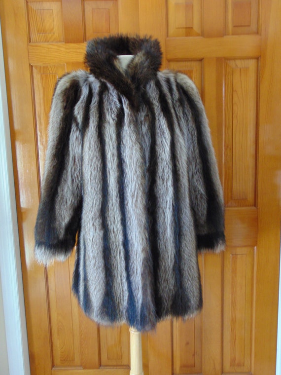 Preloved Raccoon Fur Stroller, Vintage Raccoon St… - image 2