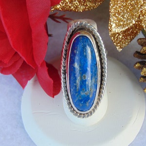 Griego Sterling Lapis Lazuli Ring, Cowgirl Ring, Western Dance Jewelry, Rodeo Ring, Equestrian Rings, Griego Designer Rings, Sterling Rings