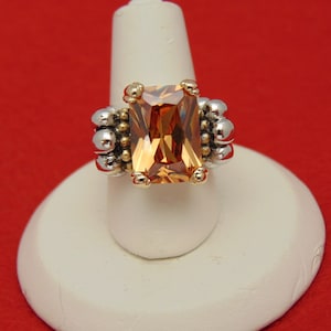 Ladies Ring For Country Music Concerts, Westerndances, Rodeo, Southwest Ring, Western Ring, Native Indian Ring,Citrine Ring,Orange Sapphire