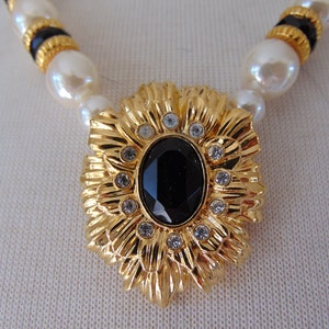 Kenneth Jay Lane Vintage Jewelry Set, Preloved KJL Jewelry, KJL Necklace Clip On Earrings, Faux Pearl Necklace Set, KJL Wedding Jewelry Set
