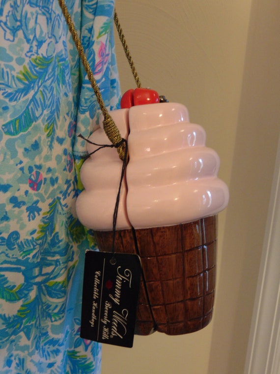 Vintage Timmy Woods Ice Cream Cone Purse, Retired… - image 4