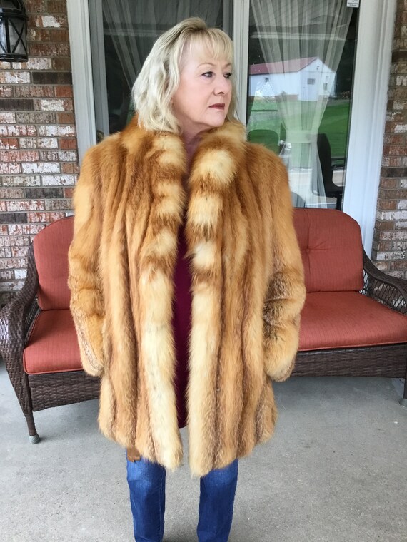 Red Fox Fur Coat-fox Fur Jacket-ladies 