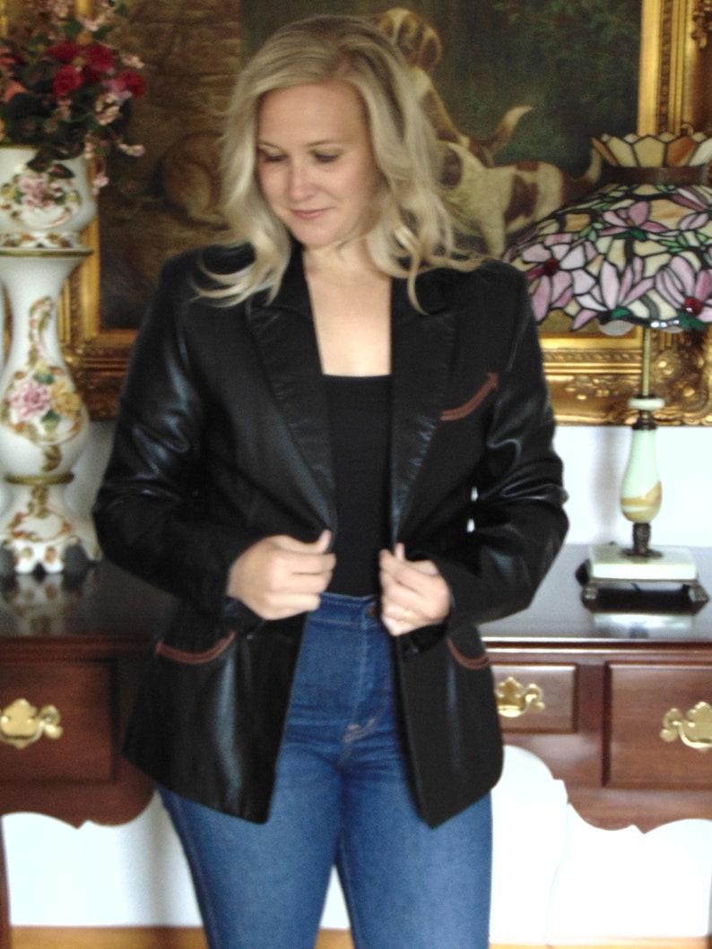 Scully Small Black Leather Jacket-ladies Sm. Leather - Etsy