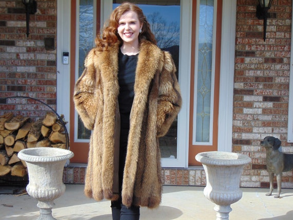 The Hudson Mid Length Black Fox Fur Coat for Men