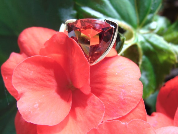 Spresseratite Garnet Ring-Garnet Ring-Trillion Cu… - image 6