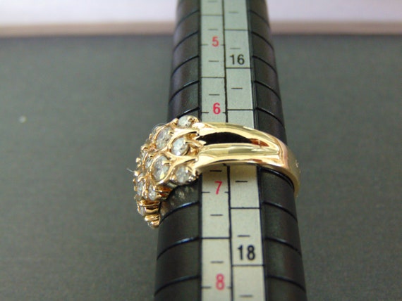 10KTYG Two Carat Multi Diamond Stone Ring, Estate… - image 10