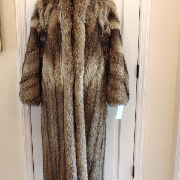 Vintage Tanuki Raccoon Fur Coat - Etsy