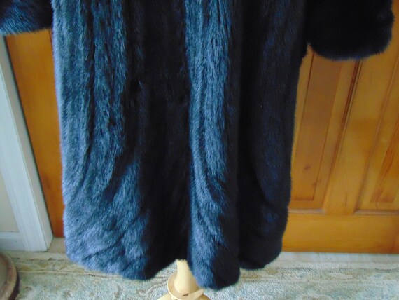 Black Ranch Mink Fur, Preloved Mink Coat, Full Le… - image 7