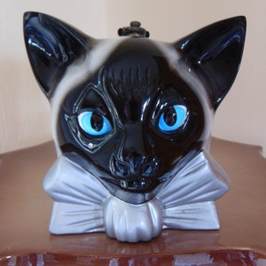 Bolso bandolera vintage con gato siamés de Timmy Woods - Bolsos con gato de Timmy Woods - Regalos con monederos siameses - Bolsos de hombro con gato de Timmy Woods - Decoración para el hogar siamesa