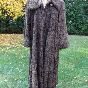 Vintage Brown Persian Lamb Coat, Preloved Full Length Persian Lamb Fur Coat, Estate Persian Lamb Fur Coat, Full Length Persian Lamb Fur Coat