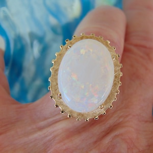 14KTYG Natural Opal Ring-Opal Ring-Gold Opal Ring-Opal Ring Gifts-Ladies Opal Jewelry-Ladies Opal Ring-Opal Engagement Rings-Natural Opals