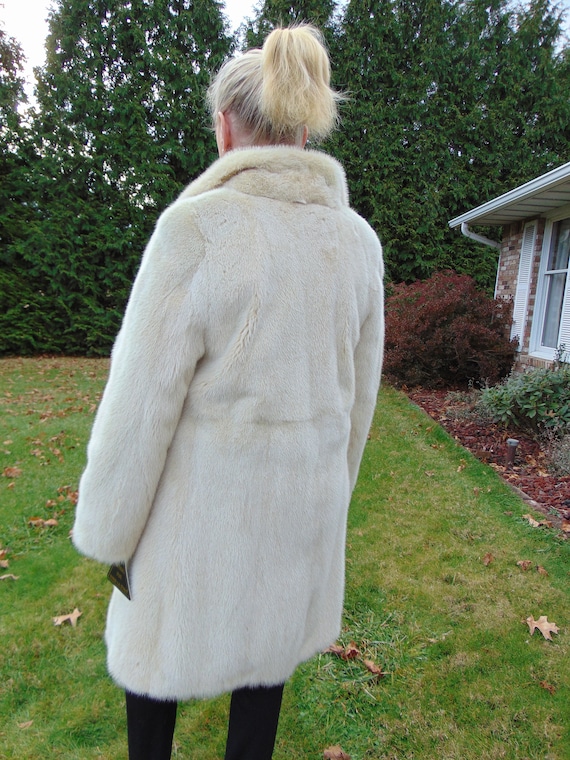 Pearl Mink Coat, Ladies Mink Coat, White Mink Cat,