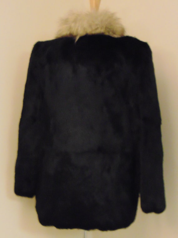 【美品】リツコシラハマ ラビット × フォックス ファー ジャケット 短丈 黒 美品】リツコシラハマ ラビット × フォックス ファー ジャケット 短丈
