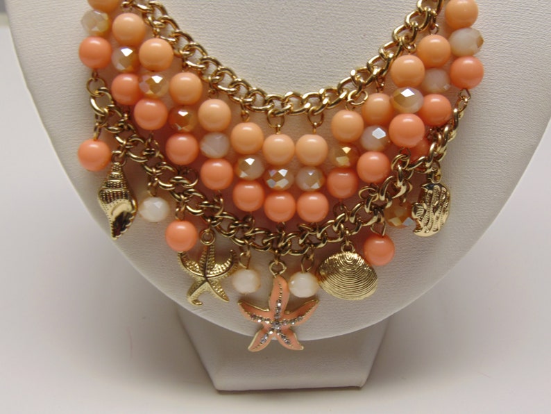 Seashell Charm Necklace For Cruises,Traveling,Patio Parties,Beach Parties,Swimwear Fashions,Luaus,Garden Parties,Pool Parties,Summer Fashion