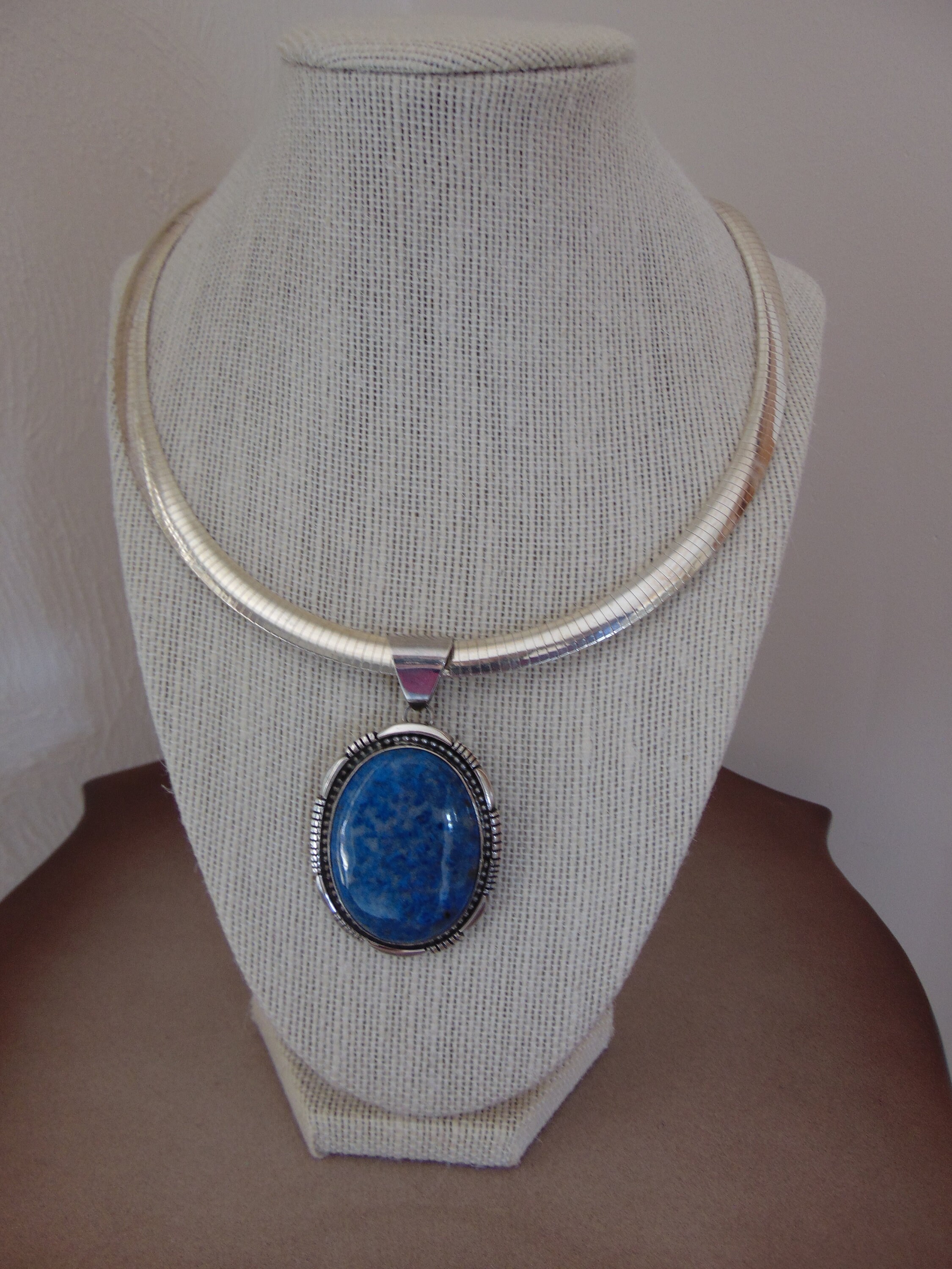925 Sterling Silver Jasper Pendant Necklace - Western Rodeo Style image 5
