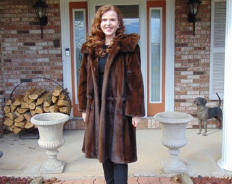 Mahogany Mink Parka, Mink Parka, Estate Mink Fur With Hood, Preloved Mink Parkas, Vintage Mink Parka, Mahogany Mink Coat, Natural Mink Fur