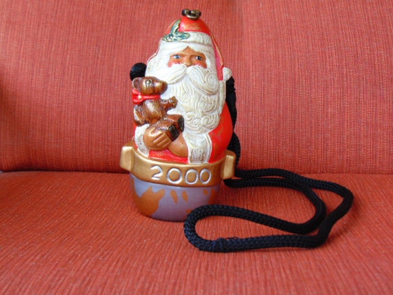 Collectible-Rare-Retired-Vintage Wooden Santa Cla… - image 9