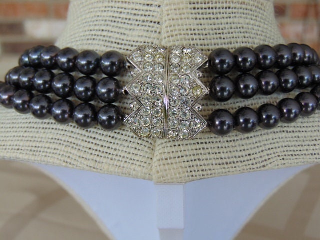 Collier 3 Rangs Perles De Culture - Modèle Elizabeth - Perles 7mm - Neuf Sans Emballage