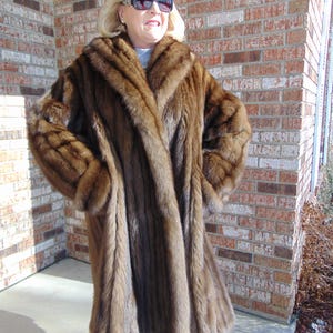 Russian Sable Stroller, Sable Fur Coat, Genuine Golden Sable Stroller Fur, Sable Stroller Fur Coat, Estate Sable Furs, Large Sable Fur Coat