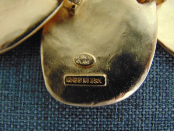 Vintage KJL Gold-Tone Necklace & Earring Set - Ru… - image 4