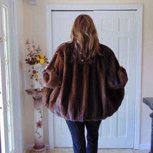 Brown Mink Jacket XXXL , Unisex Mink Jacket, Maximillian Mink Jacket, Preloved Mink Jackets, Estate Mink Jacket, Vintage Bloomingdale Minks