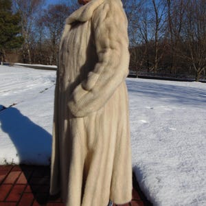 Genuine Tourmaline Mink Fur Coat, Natural Mink Fur Coat, Estate Full length Mink Furs, Cowgirl Mink Fur Coat, Rodeo Fur Coat, White Mink Fur