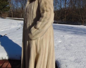 Genuine Tourmaline Mink Fur Coat: Full Length Oleg Cassini Furs