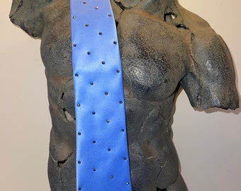 Rhinestone Necktie - Light Blue