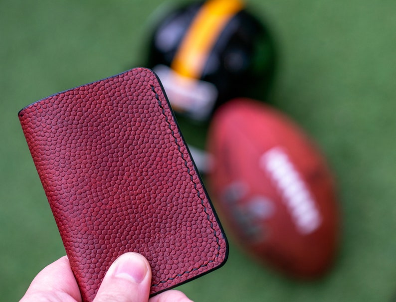 NFL American Football Leather Card Wallet Horween Original Etsy UK