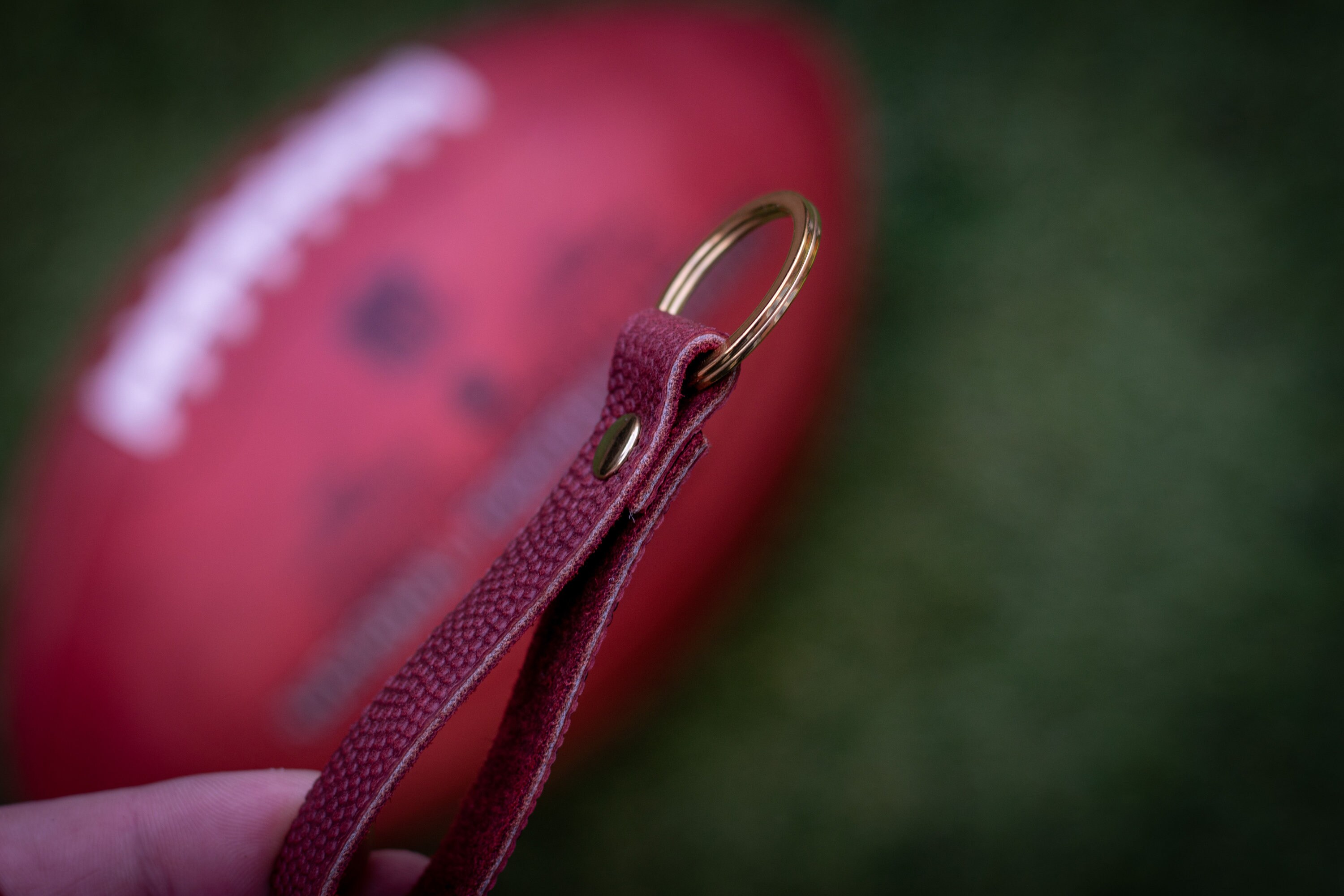 Handmade NFL Football Keyring Official Horween Leather Etsy